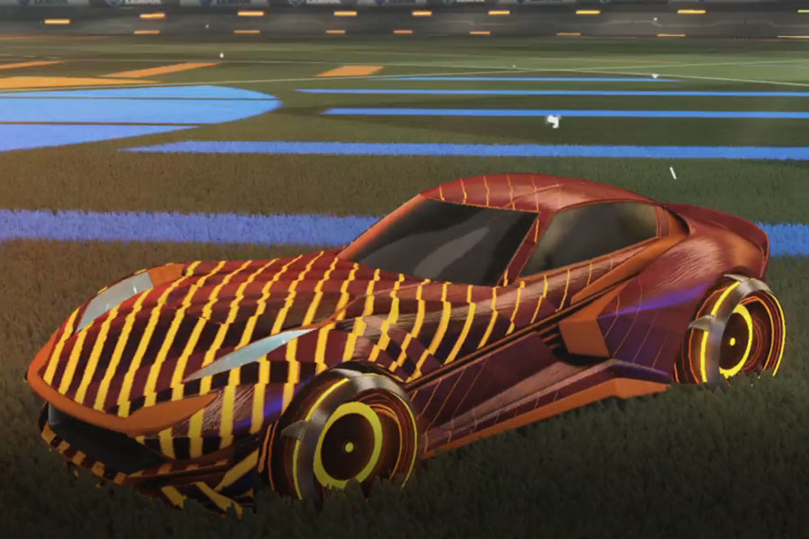 Rocket league Komodo Burnt Sienna design with Irradiator,20XX