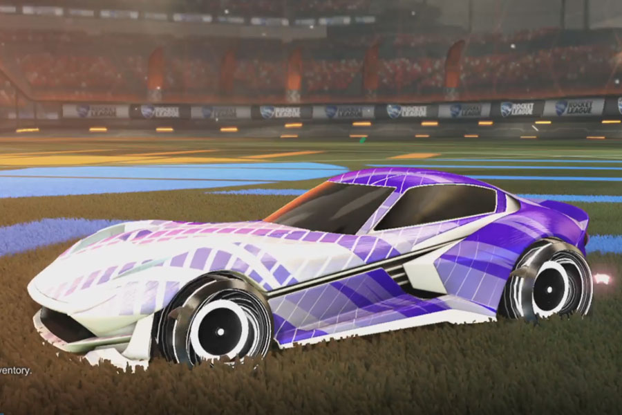 Rocket league Komodo Titanium White design with Irradiator,20XX