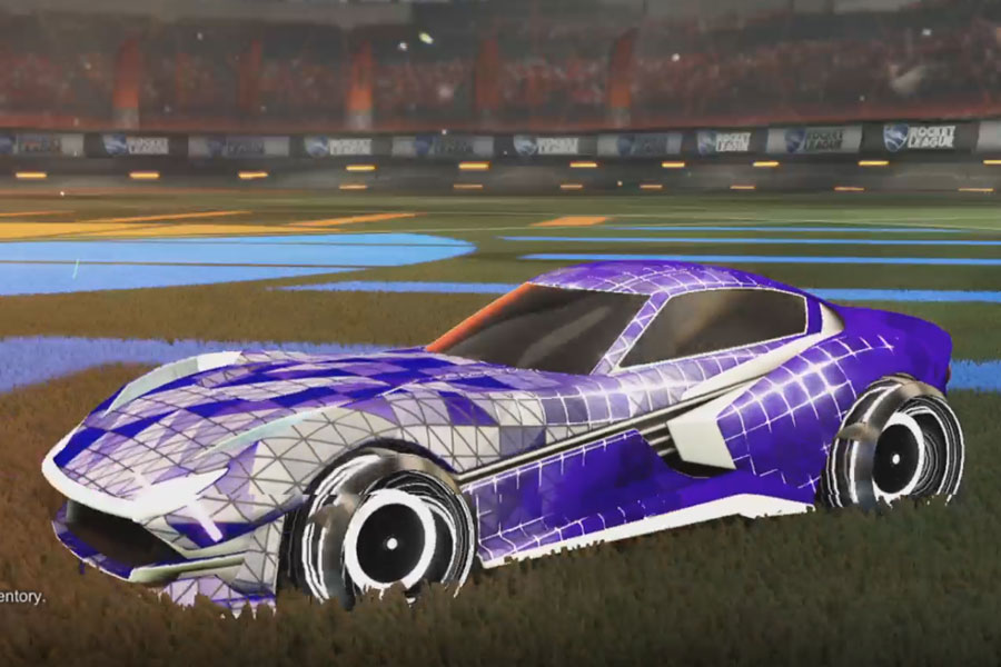 Rocket league Komodo Titanium White design with Irradiator,Trigon