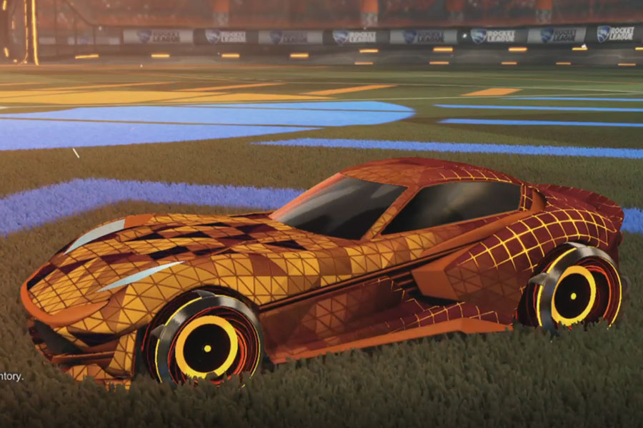 Rocket league Komodo Burnt Sienna design with Irradiator,Trigon