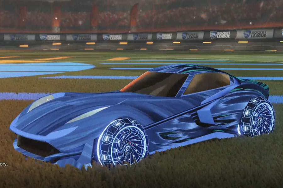 Rocket league Komodo Cobalt design with Z-RO,Tidal Stream
