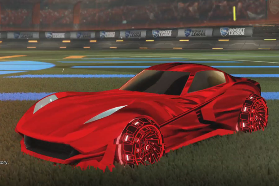 Rocket league Komodo Crimson design with Z-RO,Tidal Stream