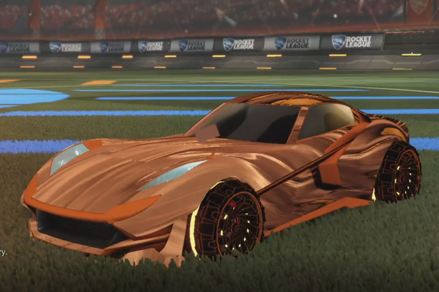 Rocket league Komodo Burnt Sienna design with Z-RO,Tidal Stream