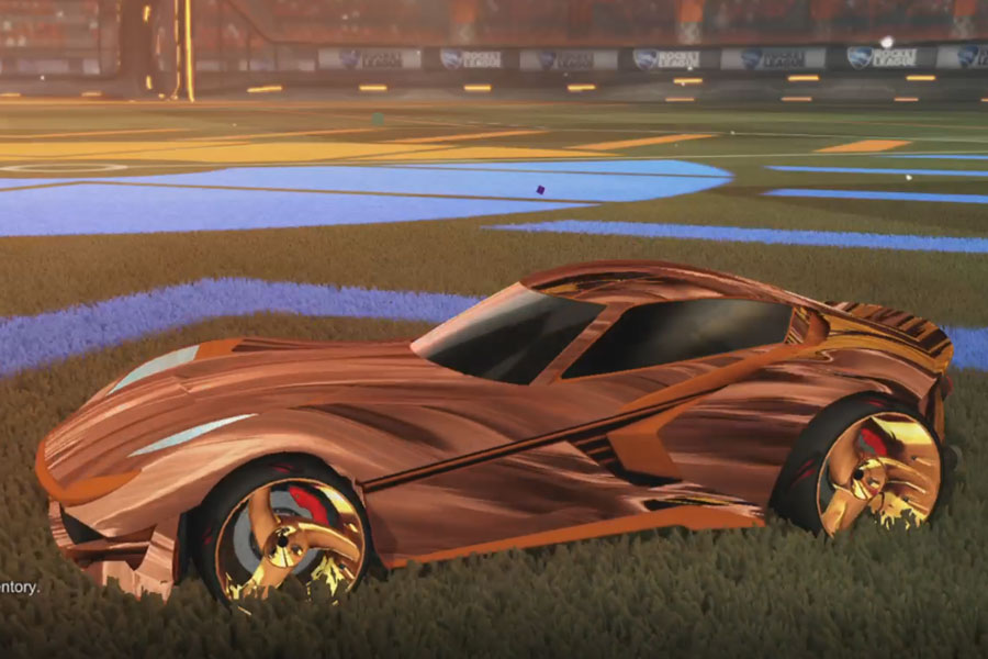 Rocket league Komodo Burnt Sienna design with TRI-2050,Tidal Stream