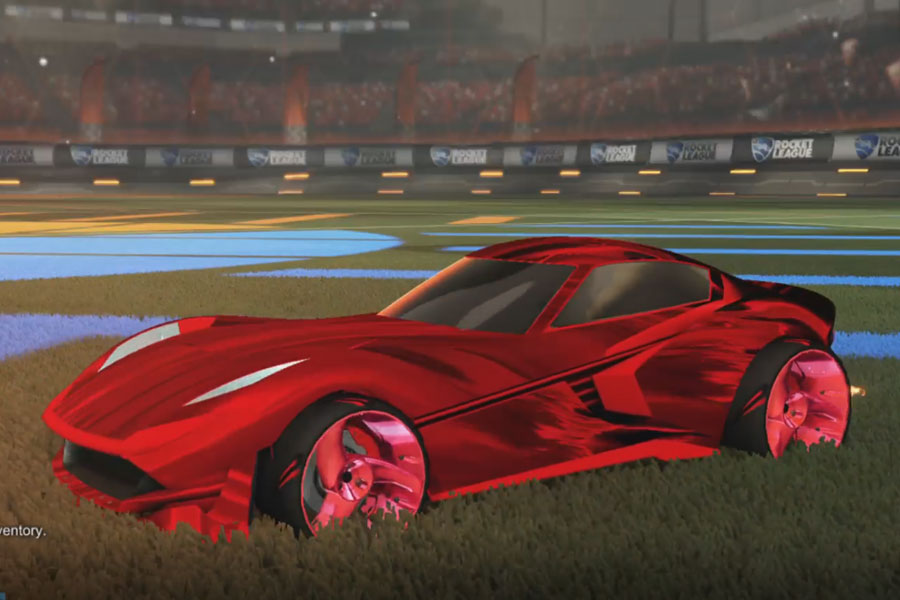 Rocket league Komodo Crimson design with TRI-2050,Tidal Stream