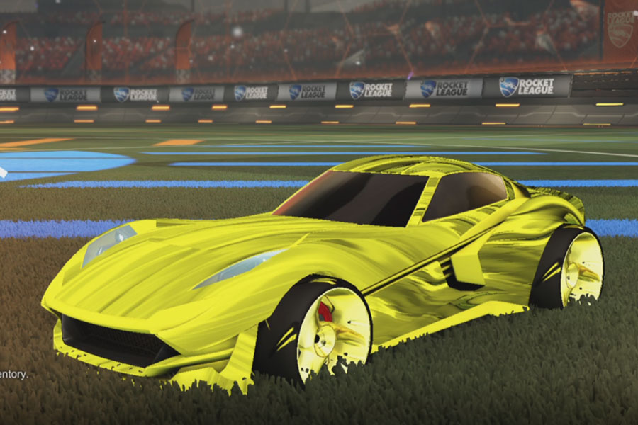 Rocket league Komodo Saffron design with TRI-2050,Tidal Stream