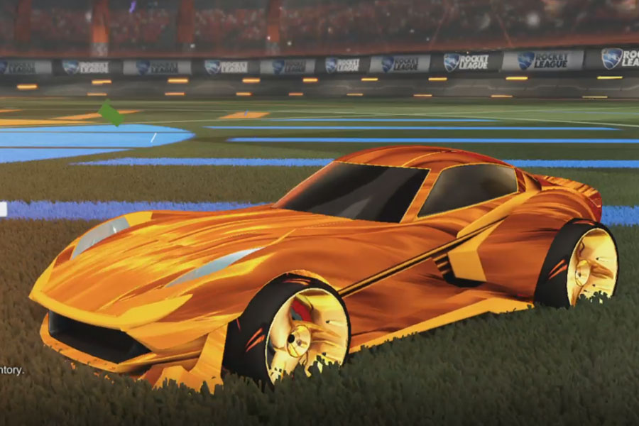 Rocket league Komodo Orange design with TRI-2050,Tidal Stream