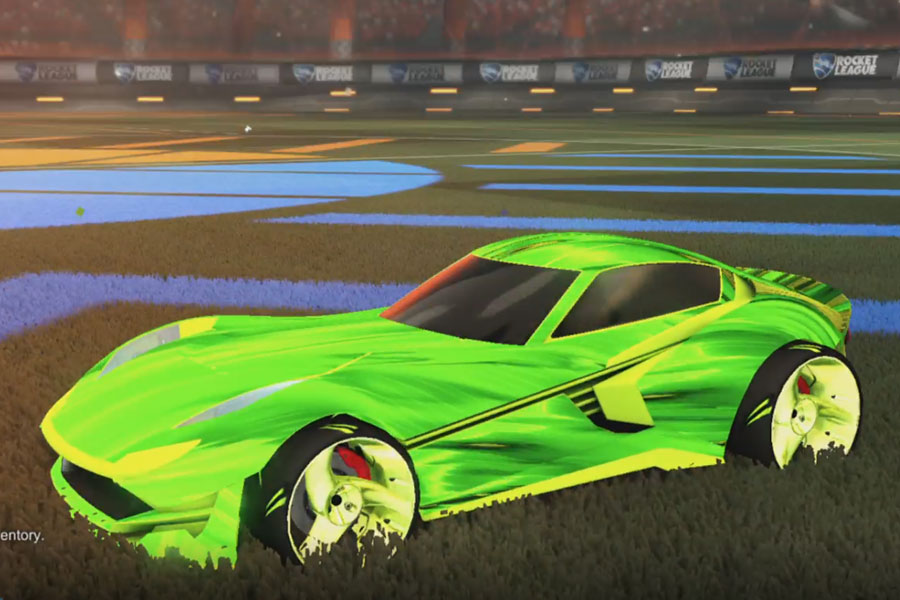 Rocket league Komodo Lime design with TRI-2050,Tidal Stream