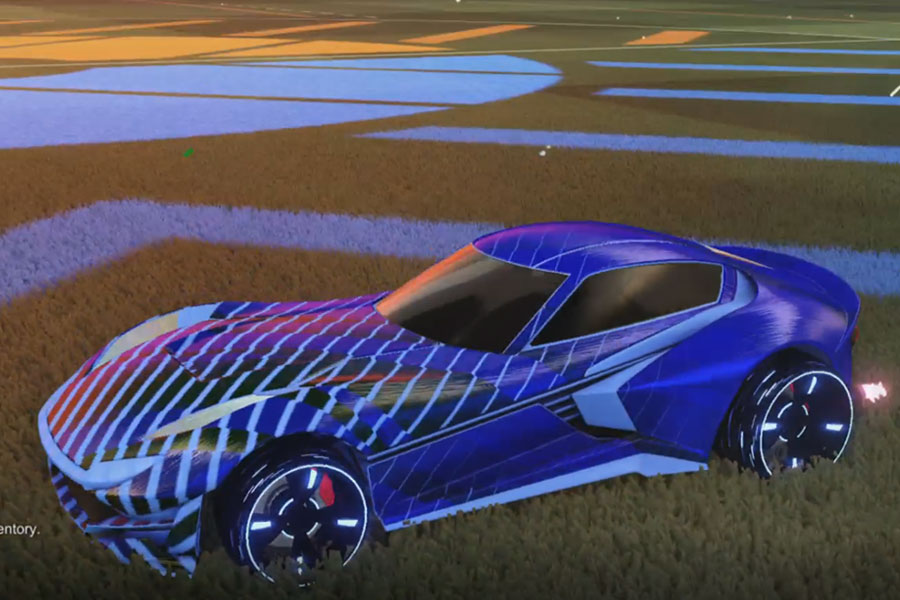 Rocket league Komodo Cobalt design with Blade Wave,20XX