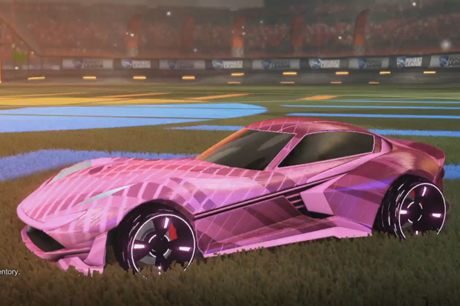 Rocket league Komodo Pink design with Blade Wave,20XX