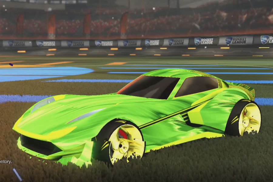 Rocket league Komodo Lime design with TRI-2050,Tidal Stream