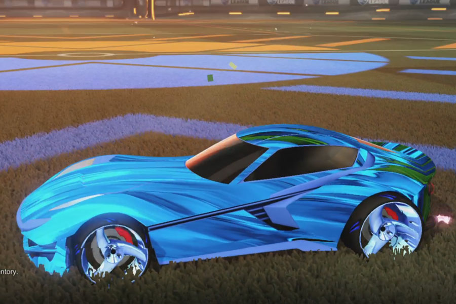 Rocket league Komodo Cobalt design with TRI-2050,Tidal Stream