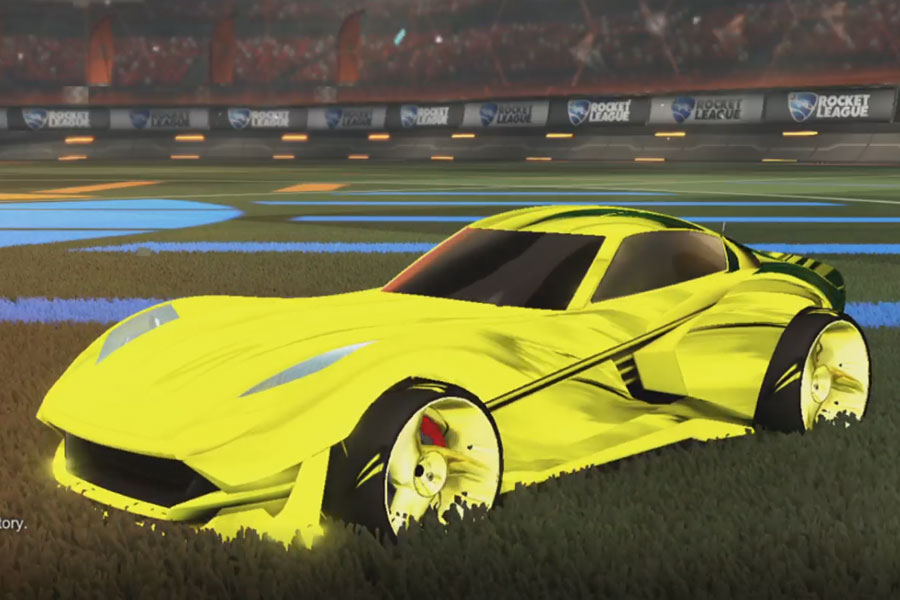 Rocket league Komodo Saffron design with TRI-2050,Tidal Stream