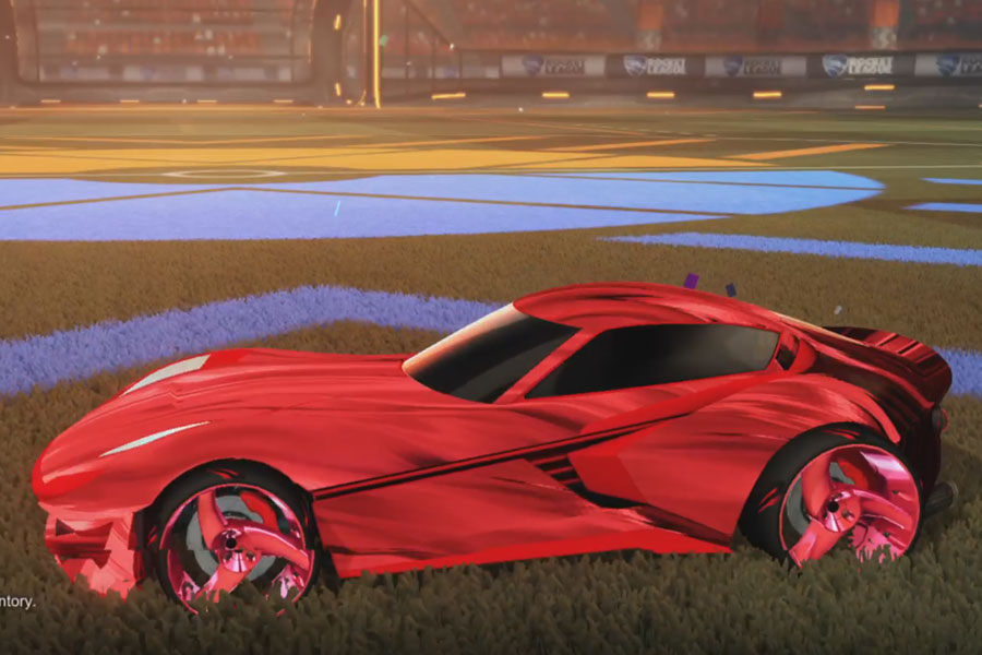 Rocket league Komodo Crimson design with TRI-2050,Tidal Stream