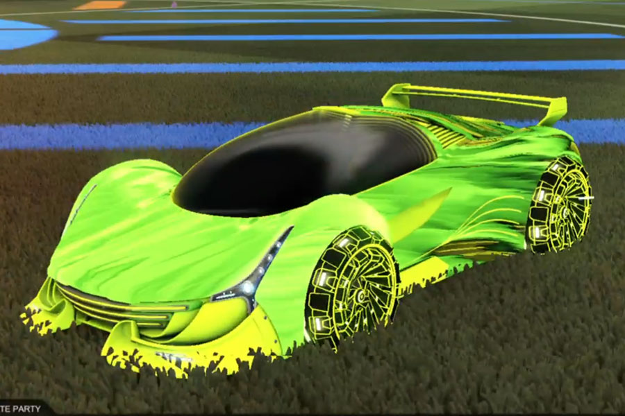 Rocket league Nimbus Lime design with Z-RO,Tidal Stream