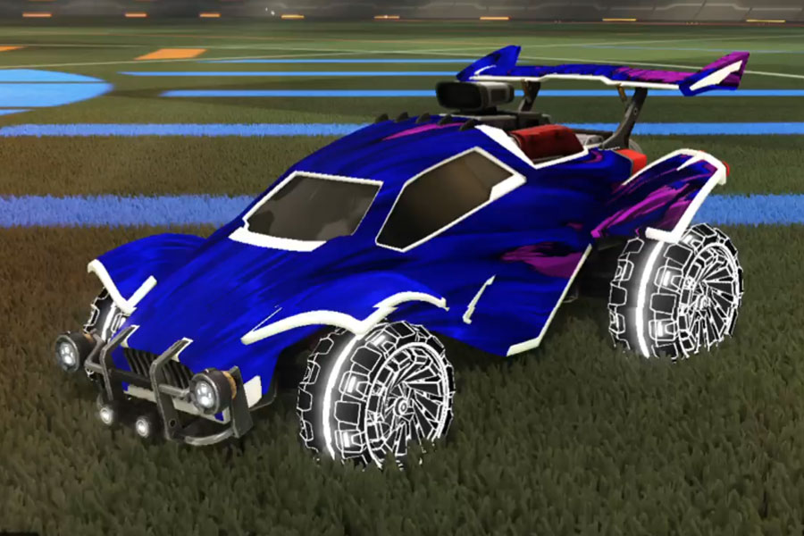 Rocket league Octane Titanium White design with Z-RO,Tidal Stream