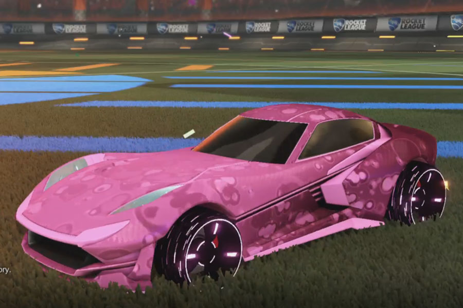 Rocket league Komodo Pink design with Blade Wave,Bubbly