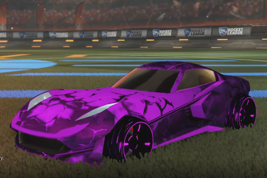 Rocket league Komodo Purple design with Blade Wave,Chameleon