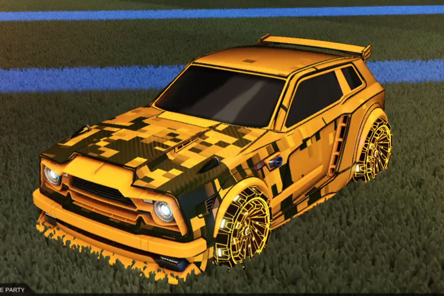 Rocket league Fennec Orange design with Z-RO,Parallax