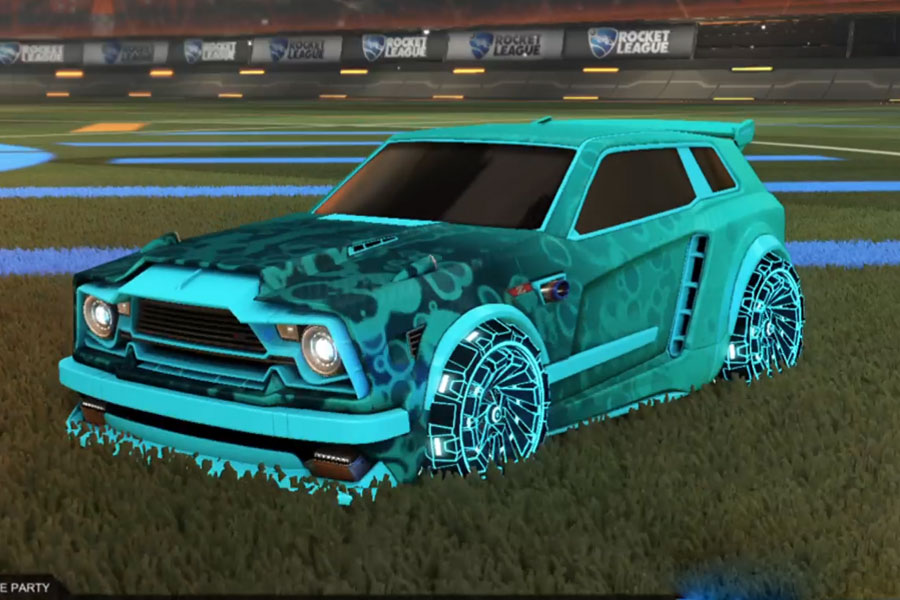 Rocket league Fennec Sky Blue design with Z-RO,Bubbly