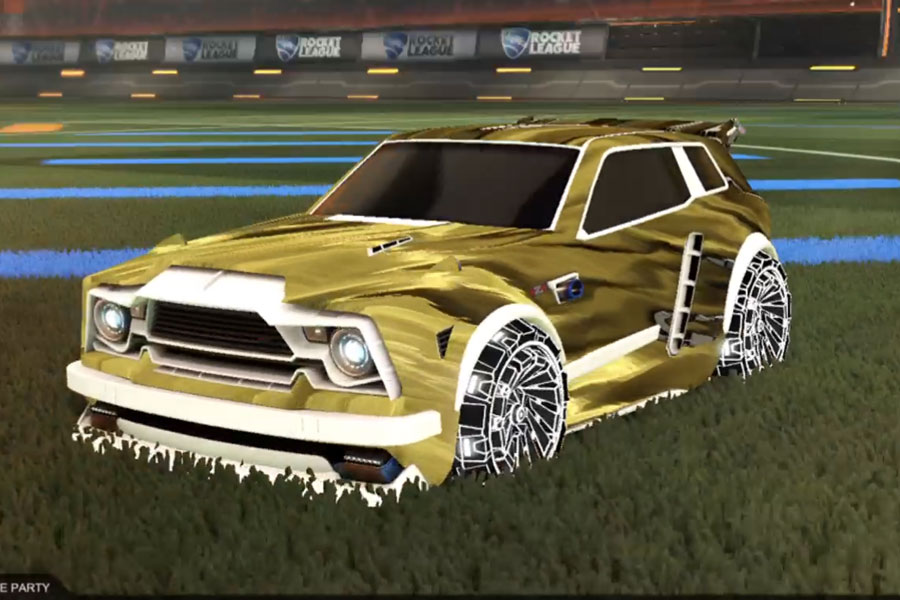 Rocket league Fennec Titanium White design with Z-RO,Tidal Stream