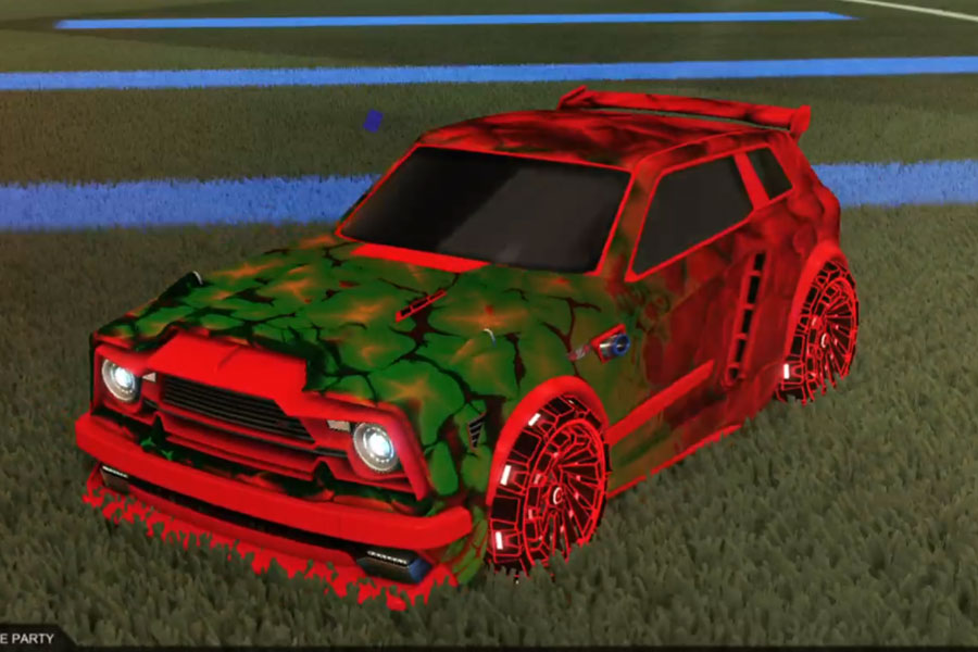 Rocket league Fennec Crimson design with Z-RO,Chameleon