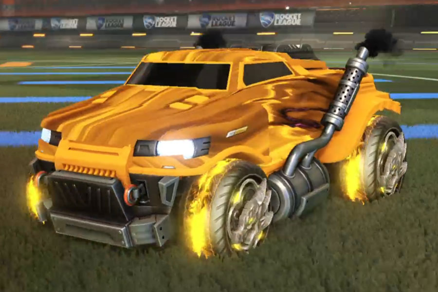 Rocket league Road Hog Orange design with Draco,Tidal Stream