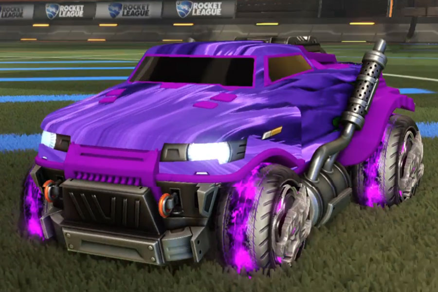 Rocket league Road Hog Purple design with Draco,Tidal Stream