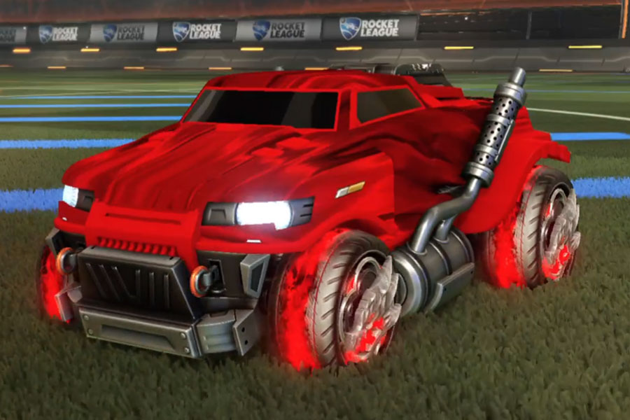 Rocket league Road Hog Crimson design with Draco,Tidal Stream