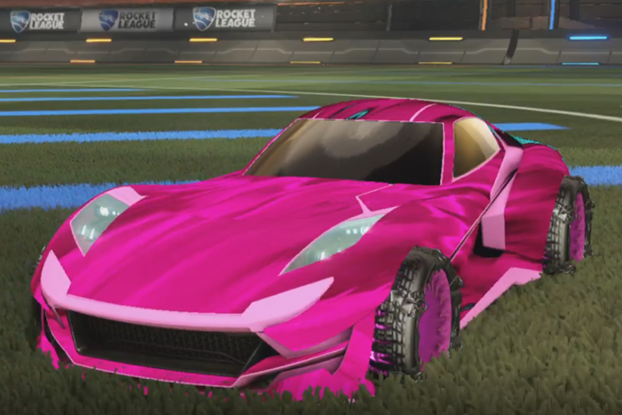 Rocket league Komodo Pink design with Madness II,Tidal Stream