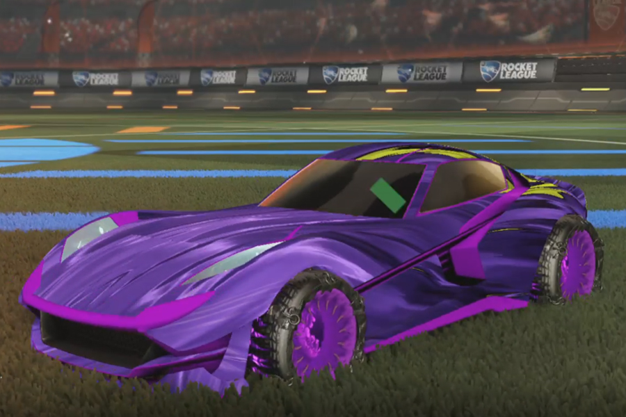 Rocket league Komodo Purple design with Madness II,Tidal Stream