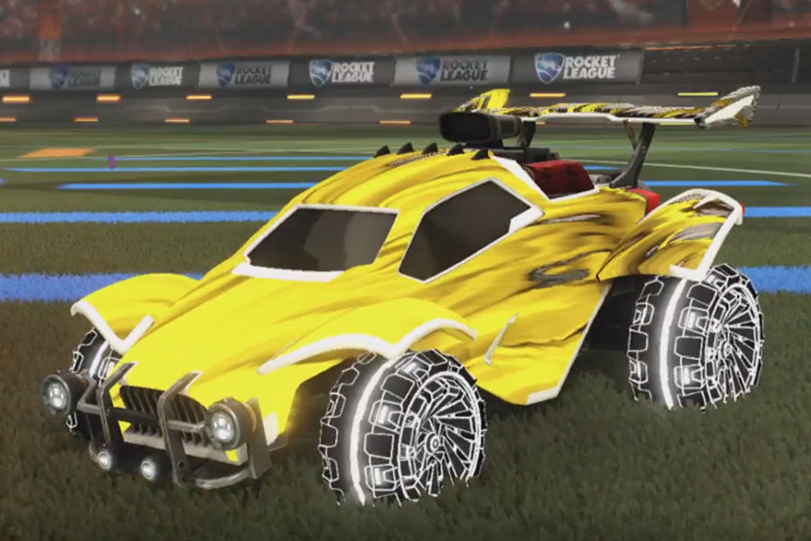 Rocket league Octane Titanium White design with Z-RO,Tidal Stream