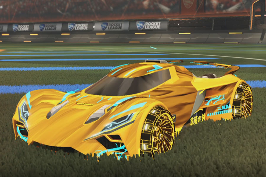 Rocket league Ronin GXT Orange design with Z-RO,Tidal Stream