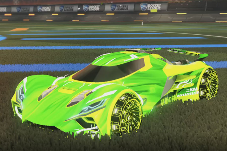Rocket league Ronin GXT Lime design with Z-RO,Tidal Stream