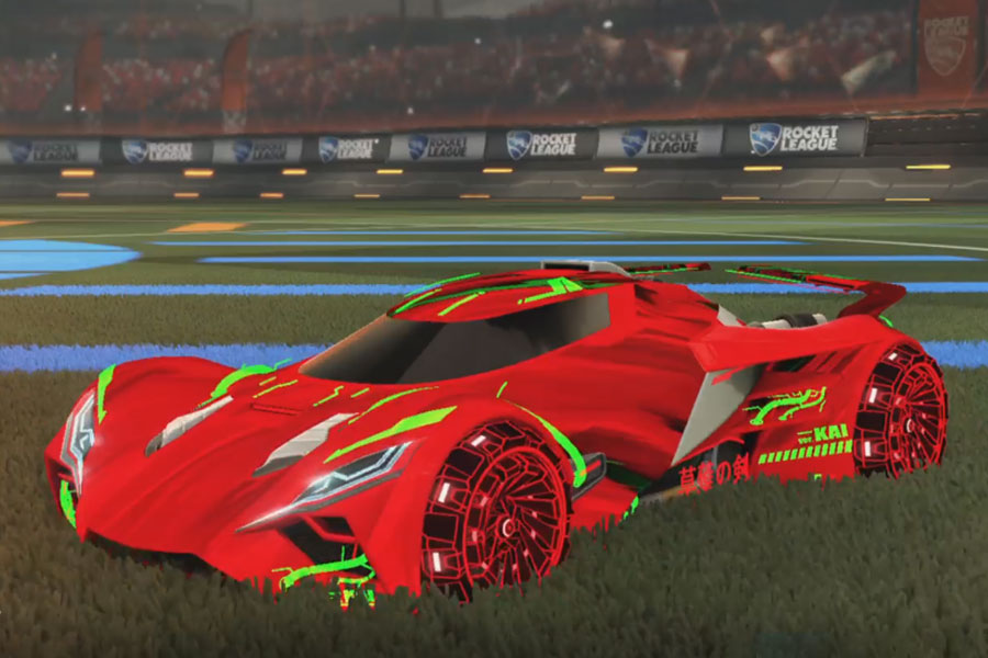 Rocket league Ronin GXT Crimson design with Z-RO,Tidal Stream