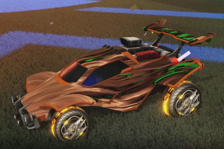 Rocket league Octane Burnt Sienna design with Draco,Tidal Stream