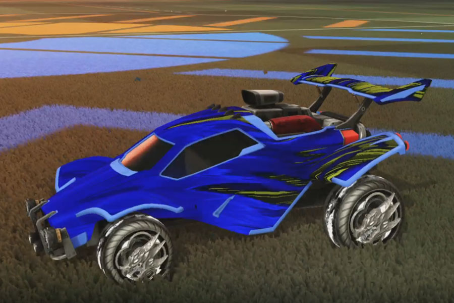 Rocket league Octane Cobalt design with Draco,Tidal Stream