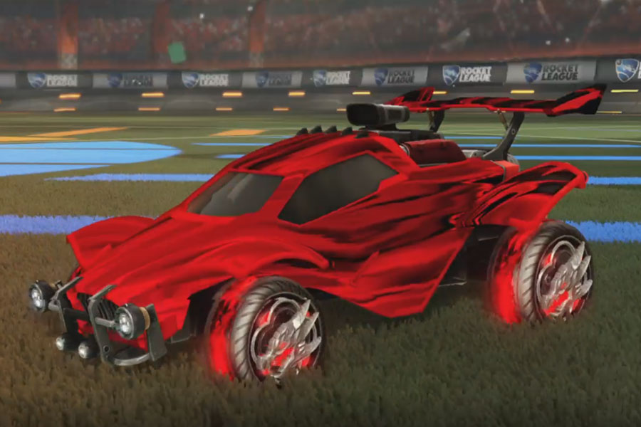 Rocket league Octane Crimson design with Draco,Tidal Stream