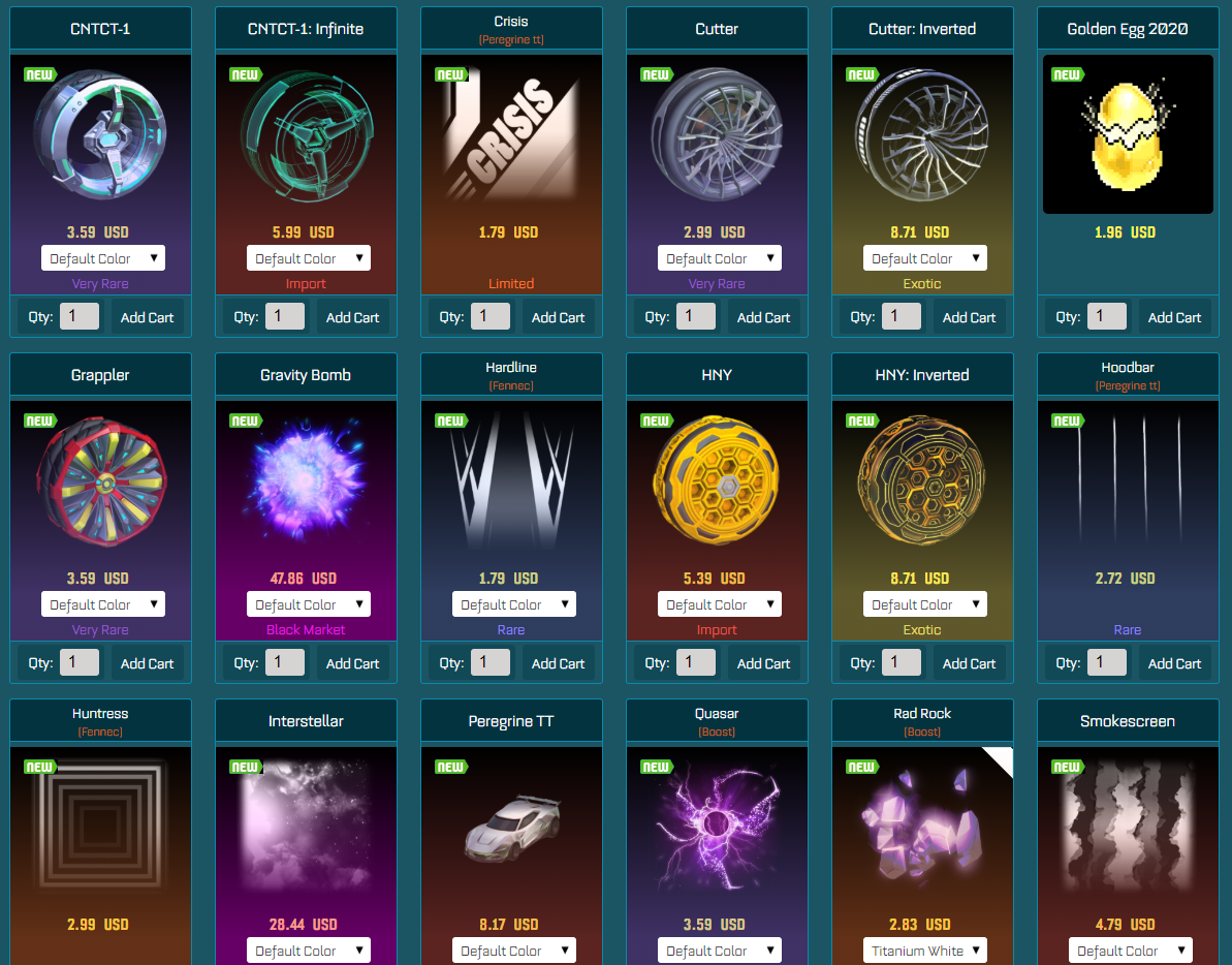 Buy Rocket League Gold Eggs & New Momentum Series Items - Rocketprices