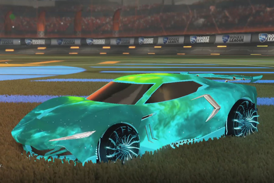 Rocket league Peregrine TT Sky Blue design with Interstellar