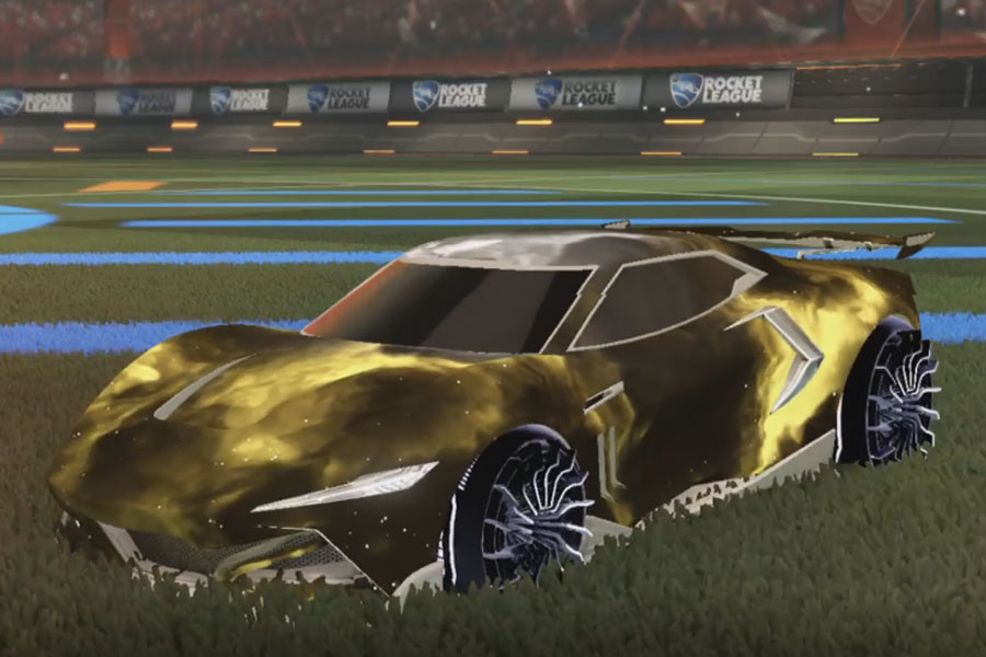 Rocket league Peregrine TT Grey design with Interstellar