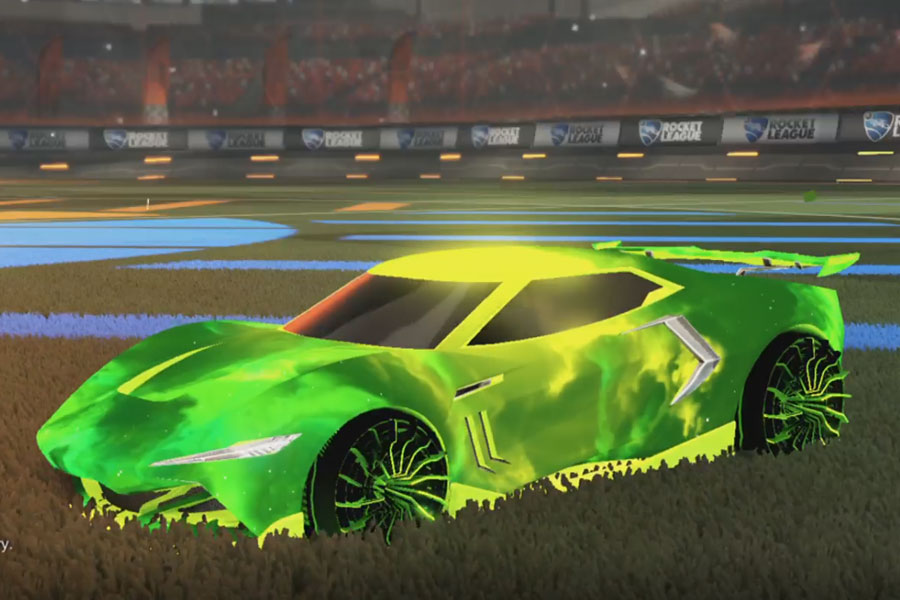 Rocket league Peregrine TT Lime design with Interstellar