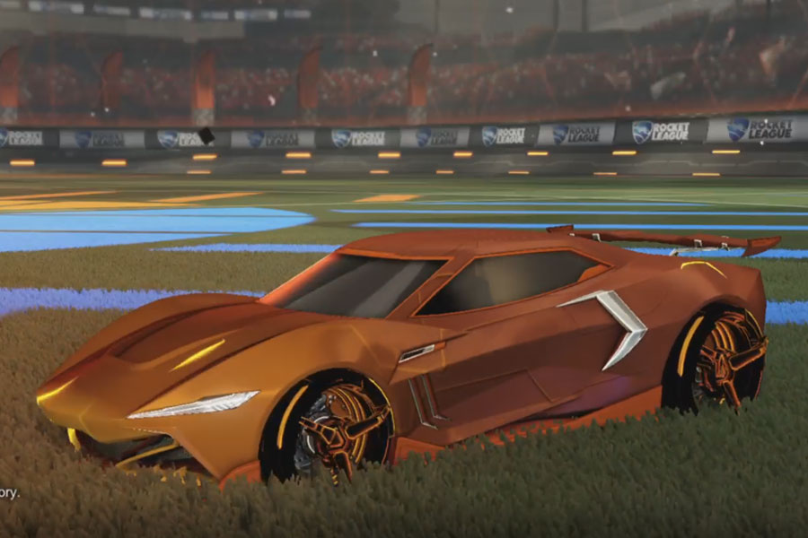 Rocket league Peregrine TT Burnt Sienna design with CNTCT-1: Infinite,Mainframe