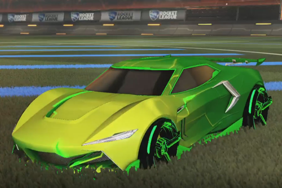 Rocket league Peregrine TT Forest Green design with CNTCT-1: Infinite,Mainframe