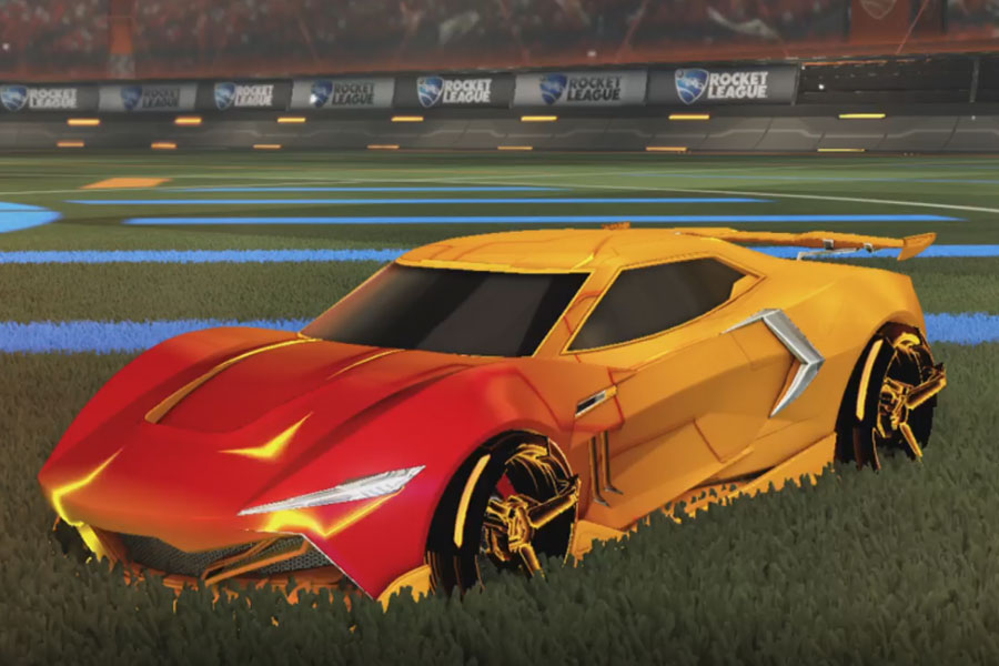 Rocket league Peregrine TT Orange design with CNTCT-1: Infinite,Mainframe