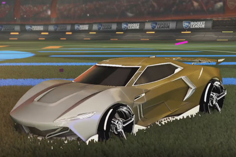 Rocket league Peregrine TT Titanium White design with CNTCT-1: Infinite,Mainframe