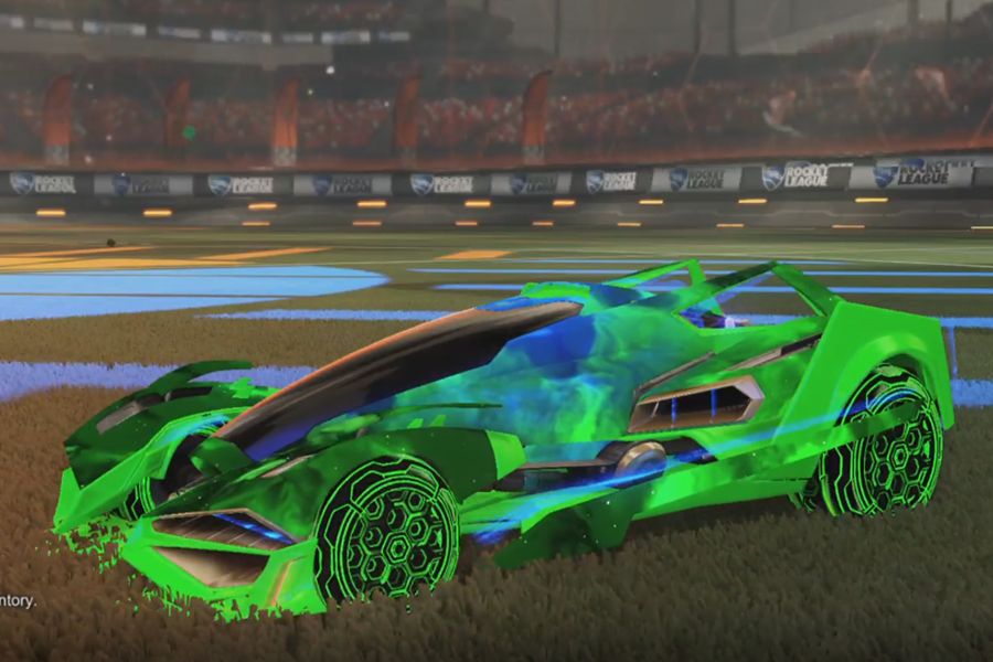 Rocket league Artemis GXT Forest Green design with HNY: Inverted,Interstellar