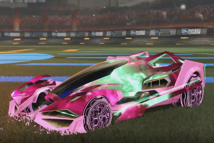 Rocket league Artemis GXT Pink design with HNY: Inverted,Interstellar