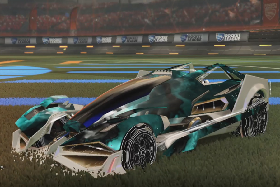 Rocket league Artemis GXT Grey design with HNY: Inverted,Interstellar