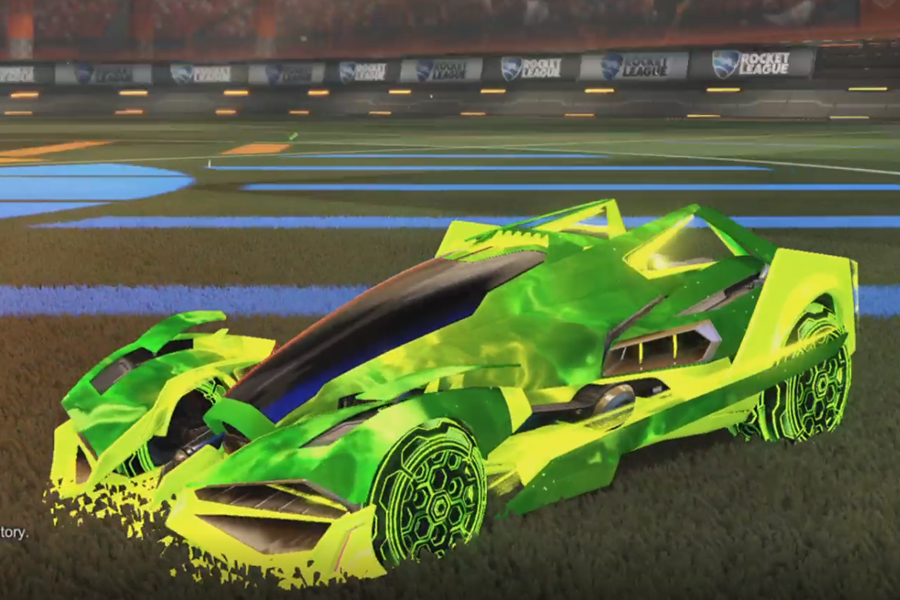 Rocket league Artemis GXT Lime design with HNY: Inverted,Interstellar